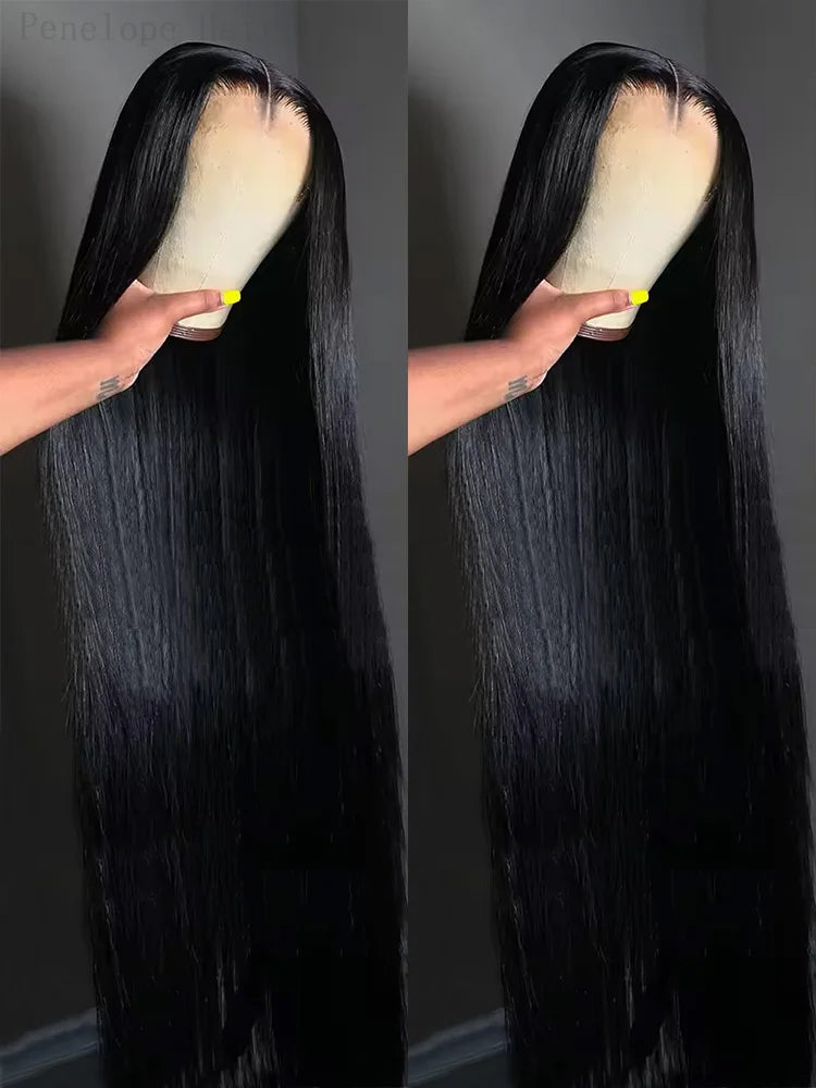 260% High Density Straight HD Transparent Human Hair Wigs 13x6 13x4 Lace Front Wig Brazilian 40 46Inch Lace Front Human Hair Wig